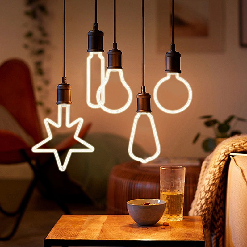 Nuevo diseño de bombillas de filamento de 220V decoración del hogar light4W 6W 8W bombillas de filamento LED de iluminación decor